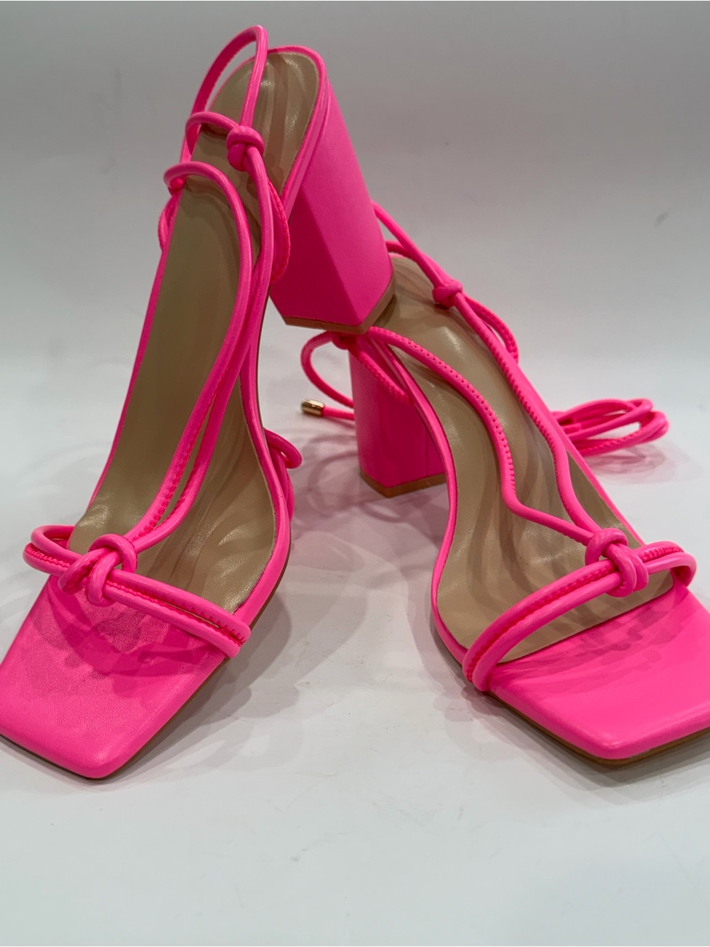 Women’s Strappy Block Heel Sandals in Hot Pink size 10